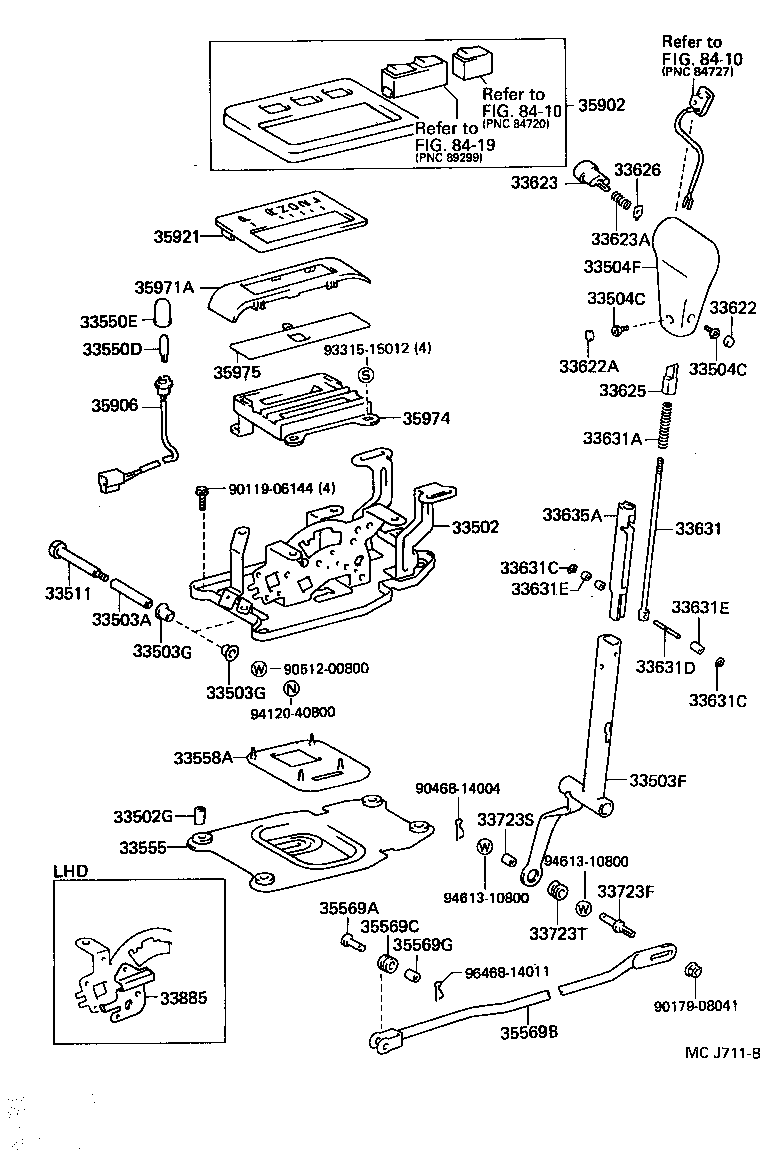  LS400 |  SHIFT LEVER RETAINER