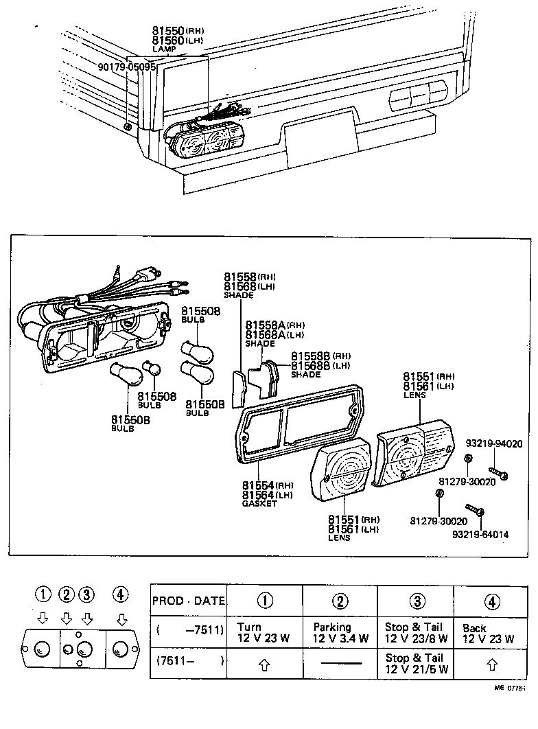  LITEACE |  REAR COMBINATION LAMP