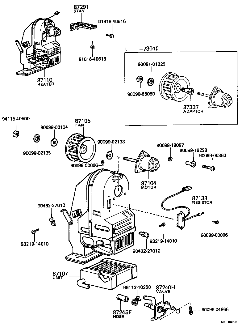  LITEACE |  HEATING AIR CONDITIONING HEATER UNIT BLOWER