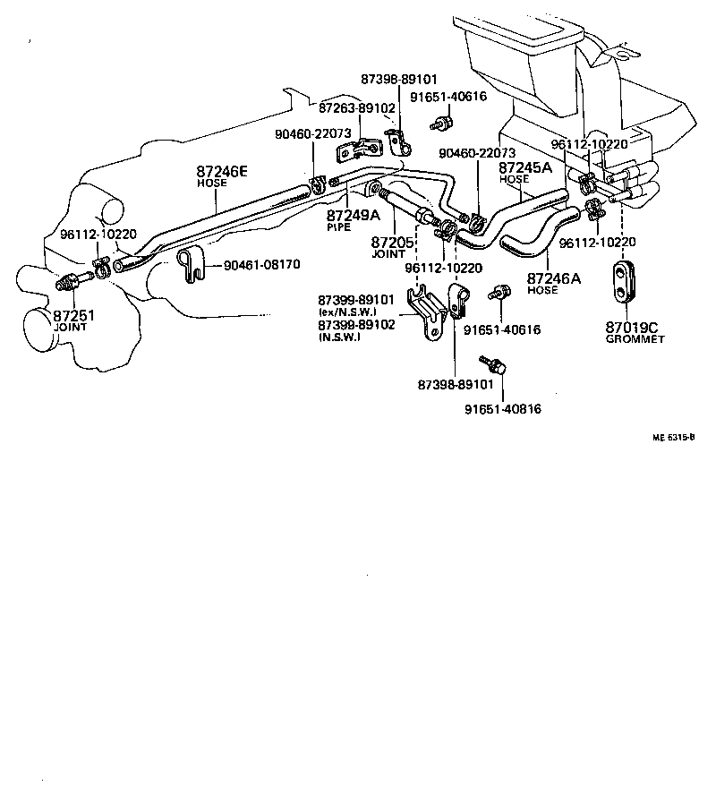  HILUX |  HEATING AIR CONDITIONING WATER PIPING