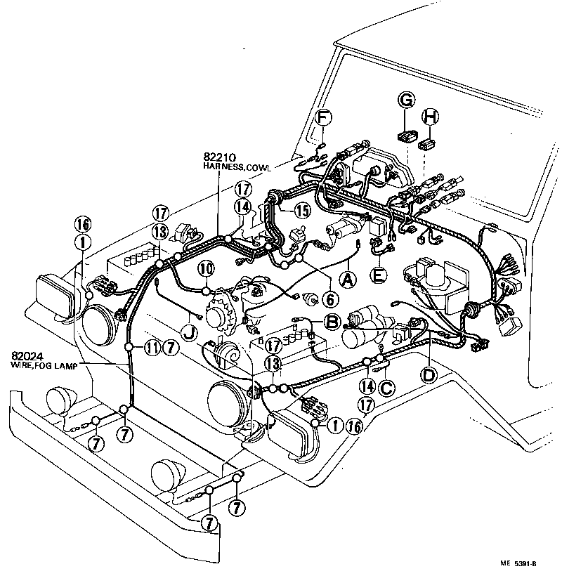  LAND CRUISER 40 50 |  WIRING CLAMP