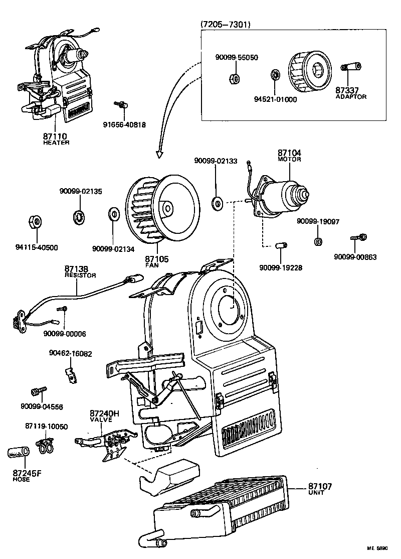  HILUX |  HEATING AIR CONDITIONING HEATER UNIT BLOWER