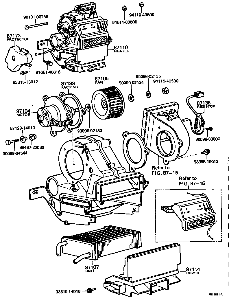  COASTER |  HEATING AIR CONDITIONING HEATER UNIT BLOWER