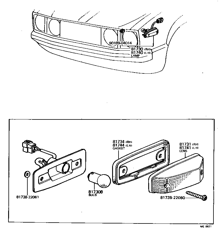  CARINA |  SIDE TURN SIGNAL LAMP OUTER MIRROR LAMP