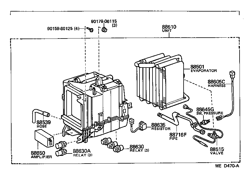  CELICA |  HEATING AIR CONDITIONING COOLER UNIT