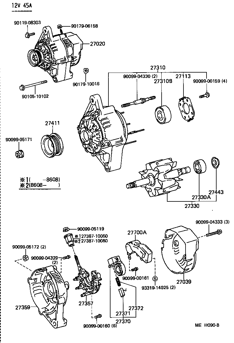 1983 toyota starlet alternator pinout