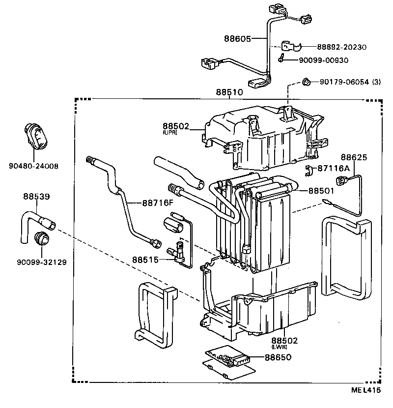  CELICA |  HEATING AIR CONDITIONING COOLER UNIT