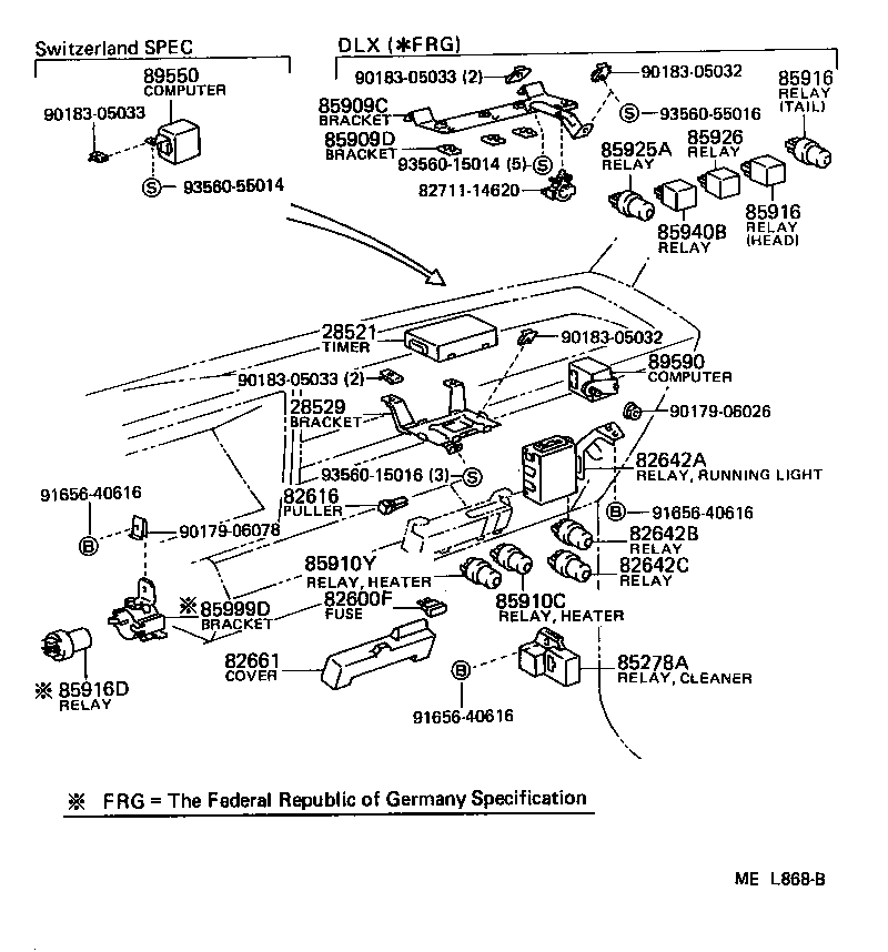  LITEACE VAN WAGON |  SWITCH RELAY COMPUTER