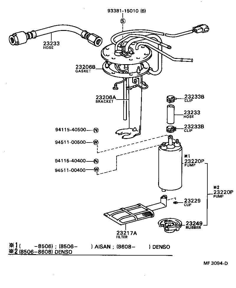  COROLLA SED LB |  FUEL INJECTION SYSTEM
