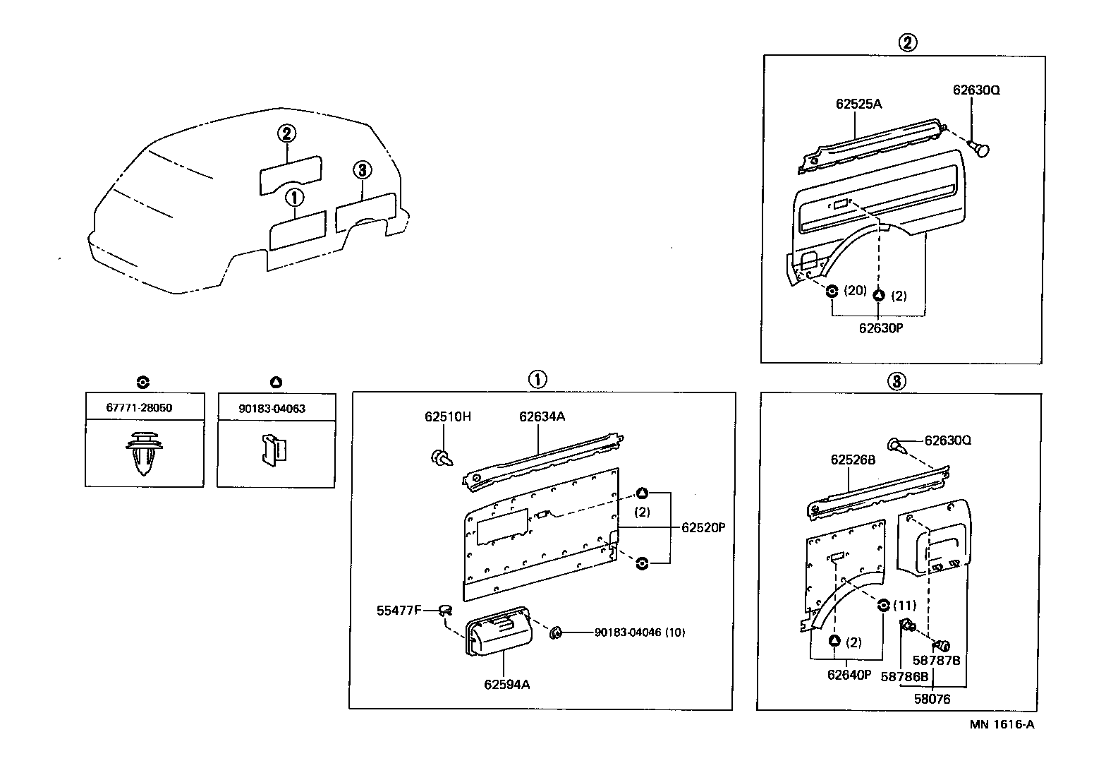  LITEACE VAN WAGON |  INSIDE TRIM BOARD