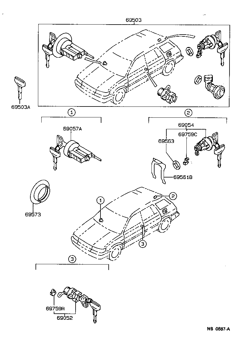  COROLLA JPP |  LOCK CYLINDER SET