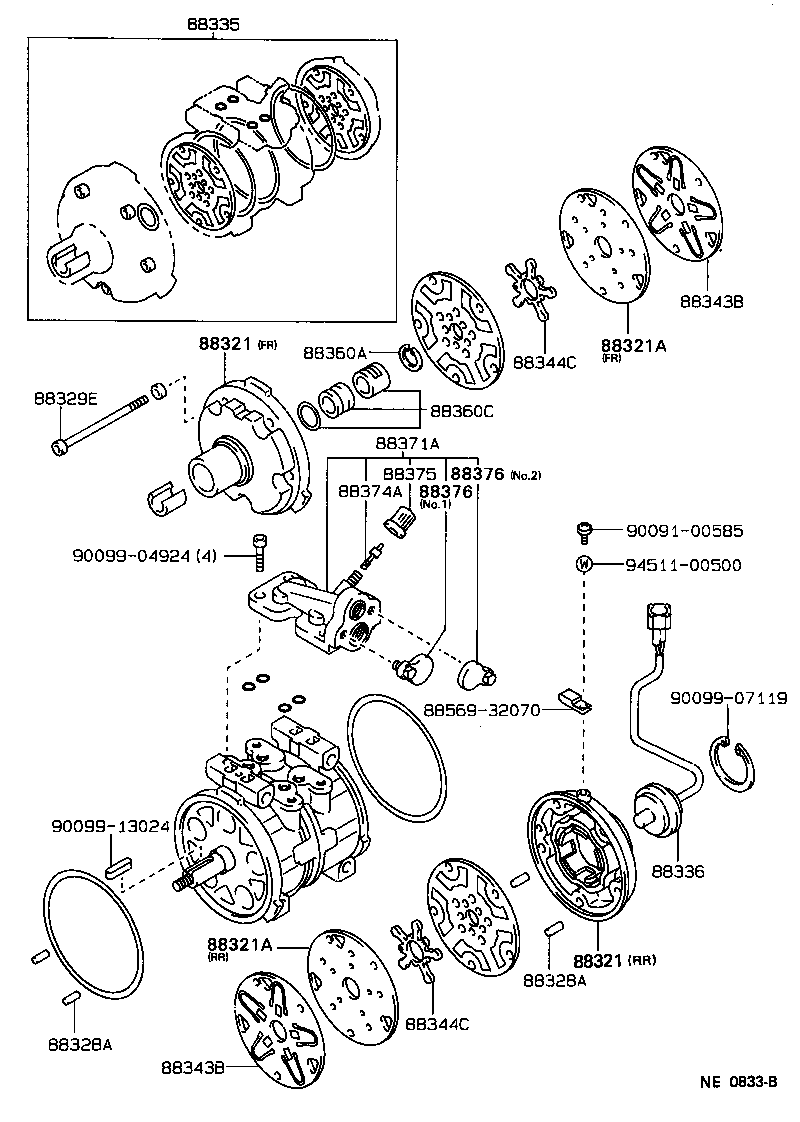  COROLLA HB |  HEATING AIR CONDITIONING COMPRESSOR