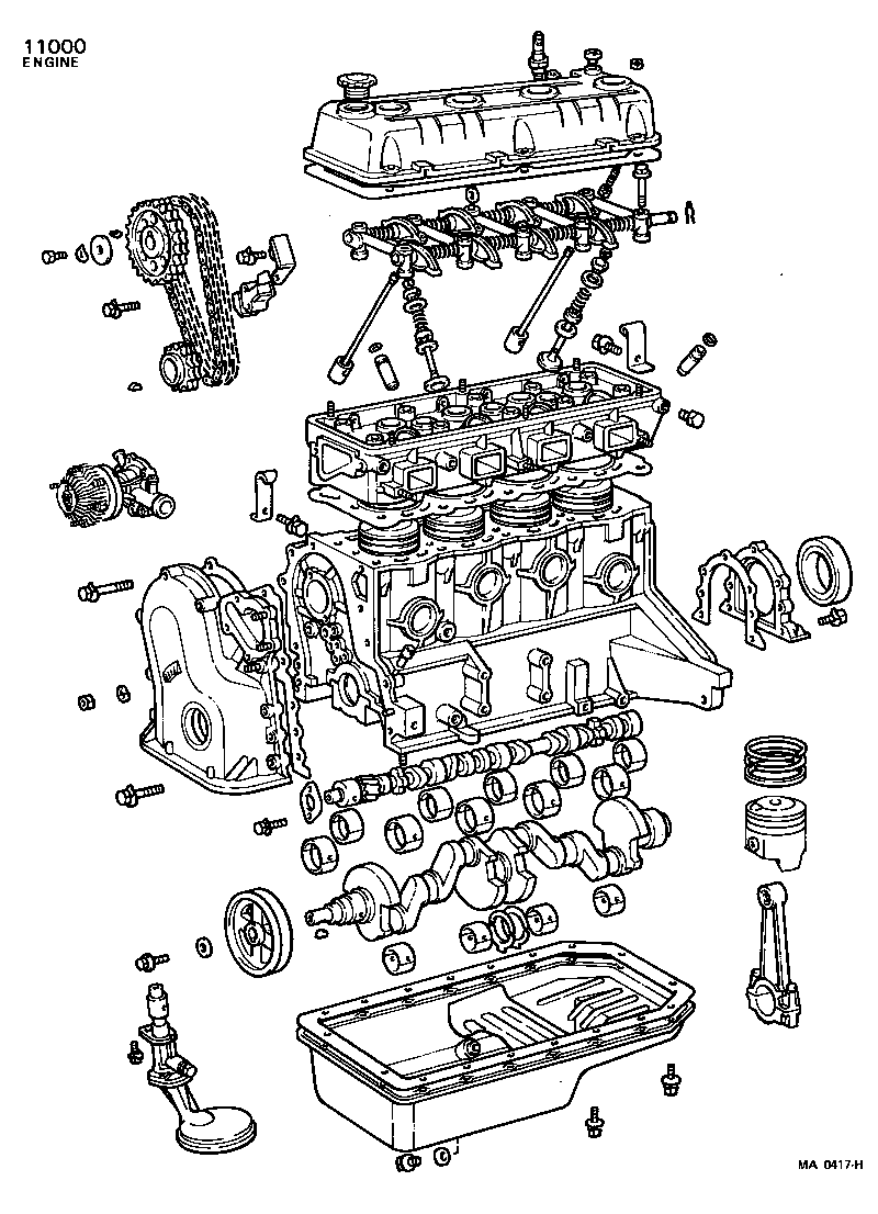  CARINA |  PARTIAL ENGINE ASSEMBLY