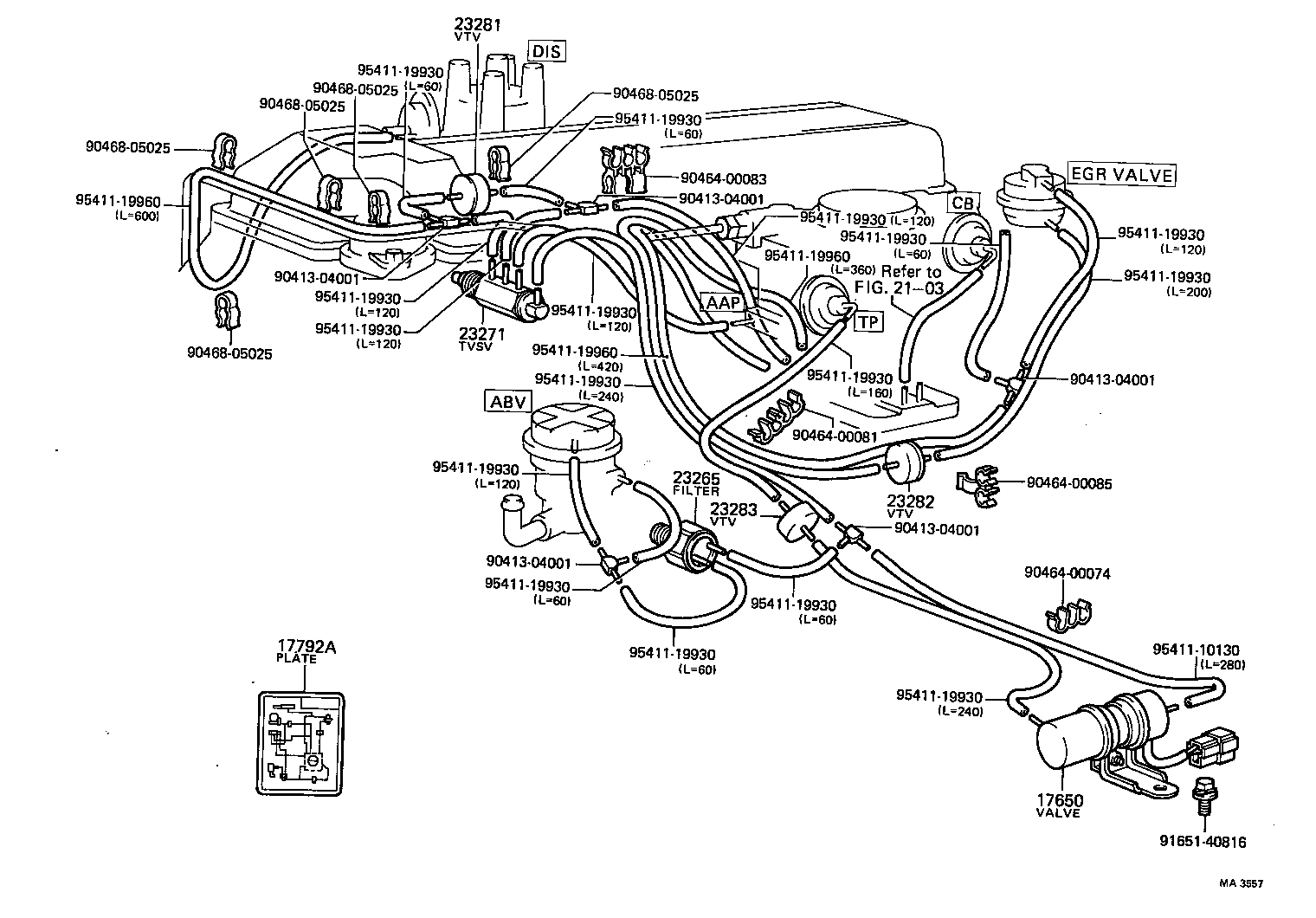  HILUX |  VACUUM PIPING