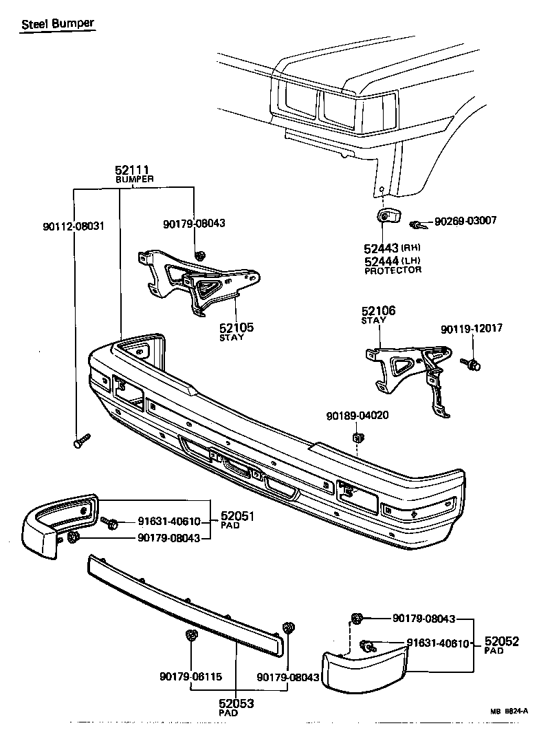  CROWN |  FRONT BUMPER BUMPER STAY