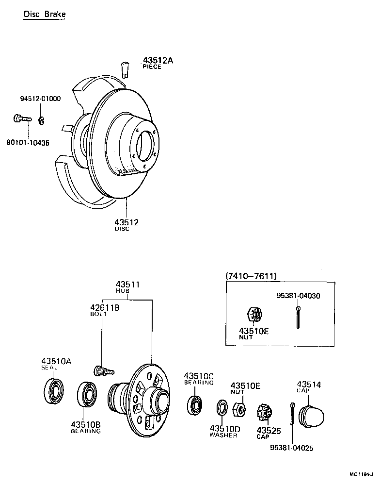  CROWN |  FRONT AXLE HUB