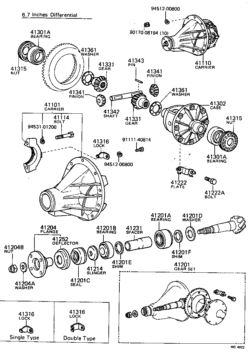  CARINA |  REAR AXLE HOUSING DIFFERENTIAL