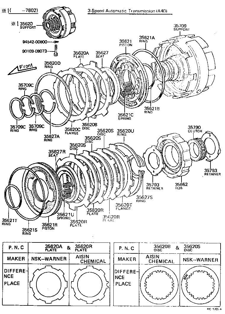  HILUX |  CENTER SUPPORT PLANETARY SUN GEAR ATM