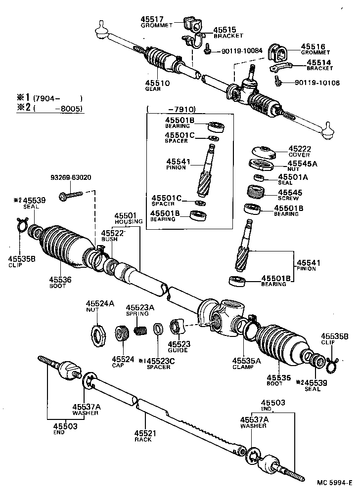  TERCEL |  STEERING COLUMN SHAFT