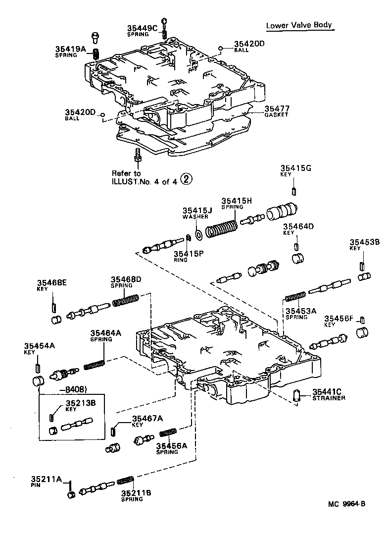  COROLLA SED LB |  VALVE BODY OIL STRAINER ATM