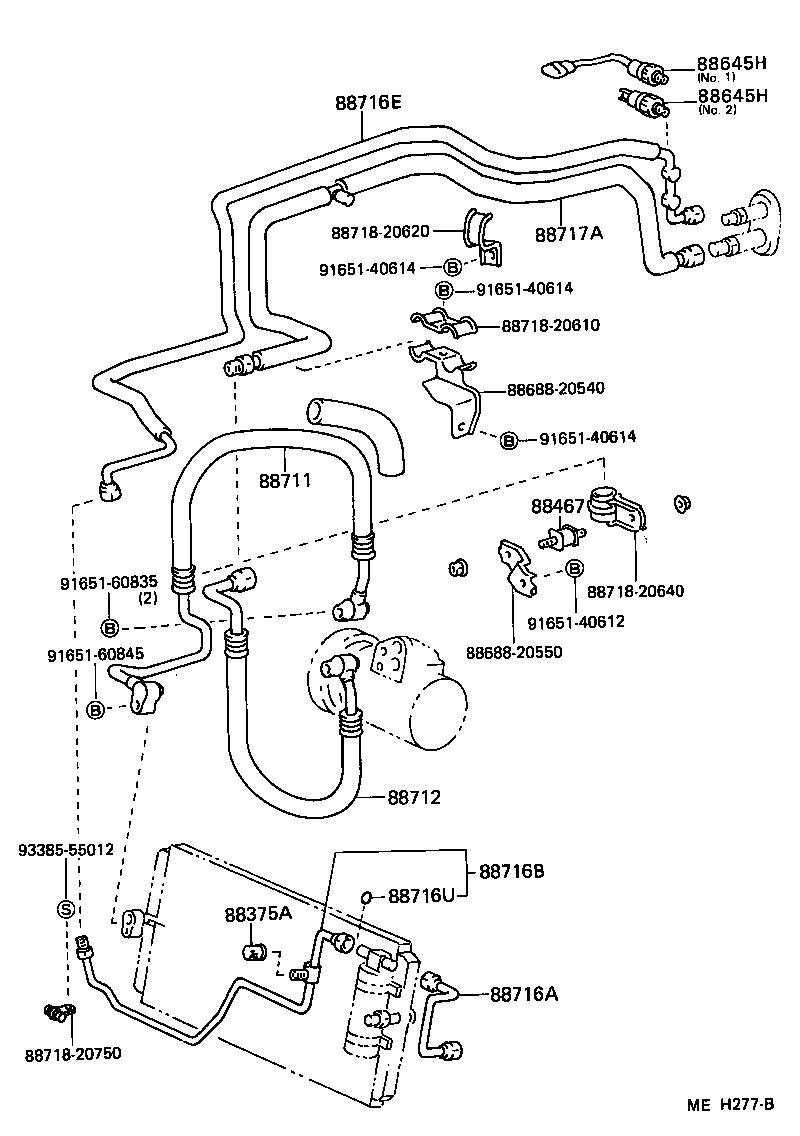  CELICA |  HEATING AIR CONDITIONING COOLER PIPING