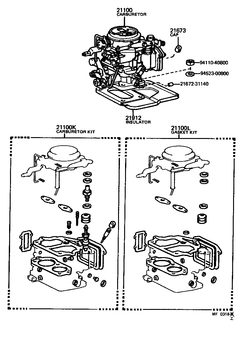  TOYOACE |  CARBURETOR ASSEMBLY