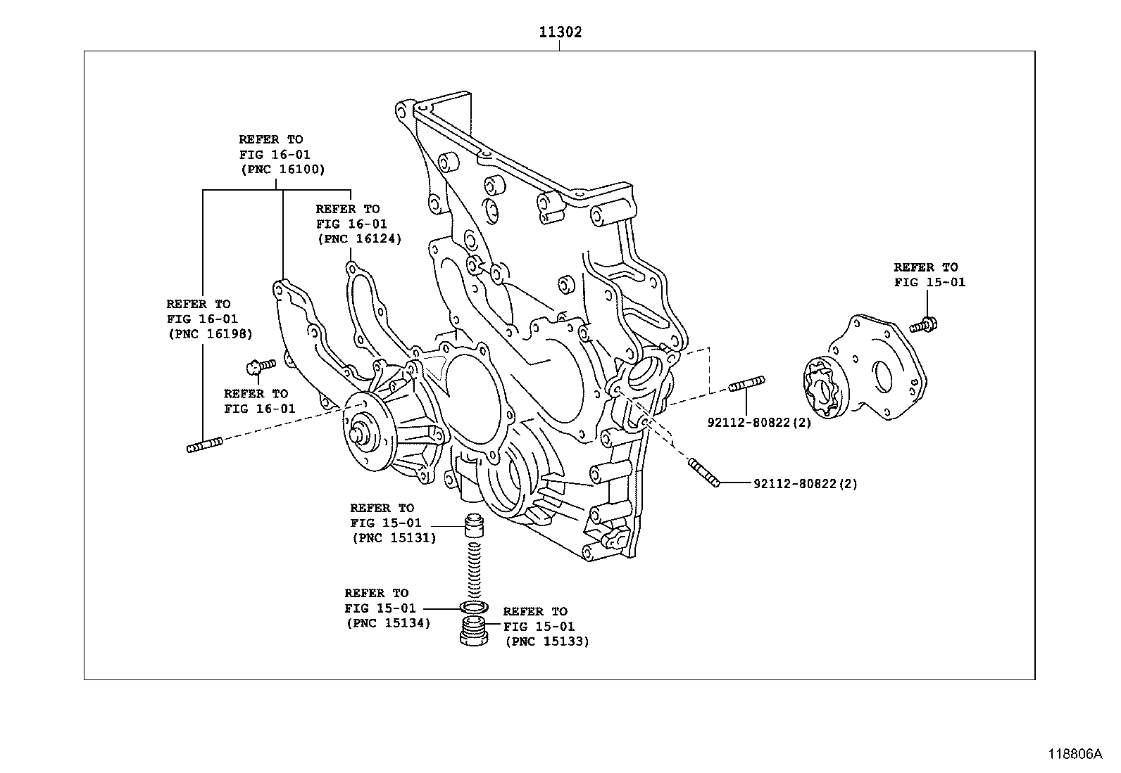  HIACE |  TIMING GEAR COVER REAR END PLATE