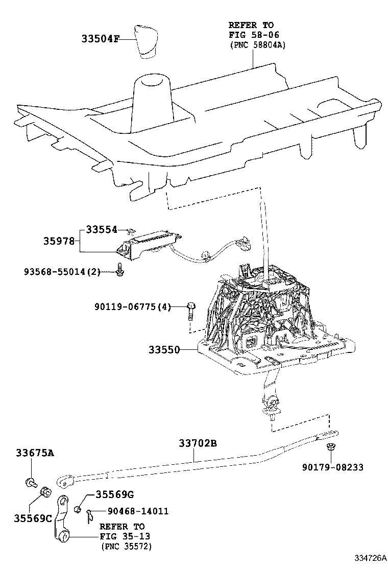  IS250 350 300H |  SHIFT LEVER RETAINER