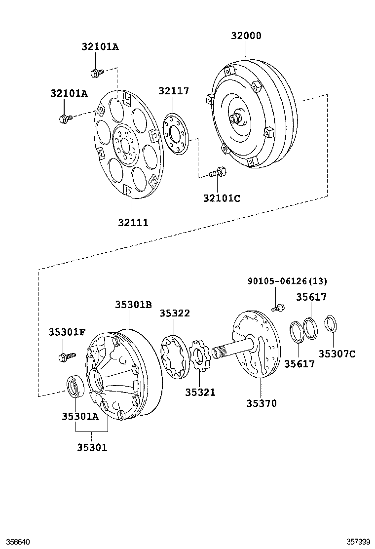  FORTUNER |  TORQUE CONVERTER FRONT OIL PUMP CHAIN ATM