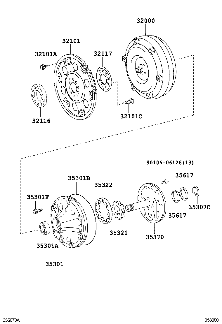  INNOVA KIJANG |  TORQUE CONVERTER FRONT OIL PUMP CHAIN ATM