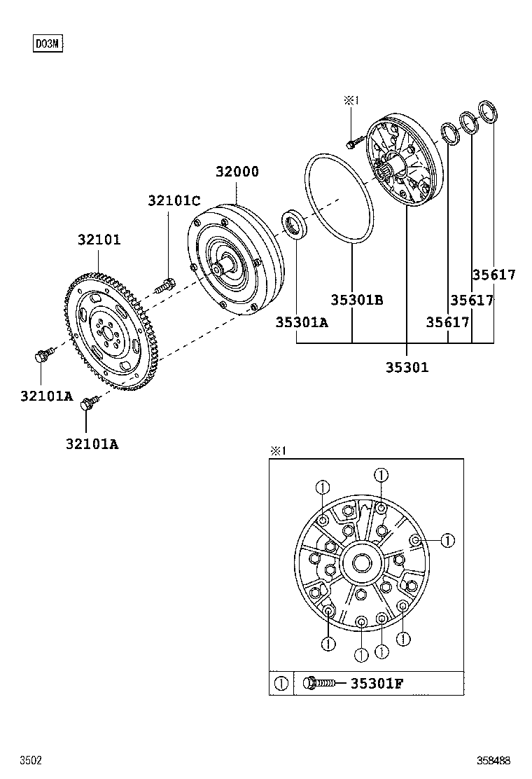  AGYA WIGO |  TORQUE CONVERTER FRONT OIL PUMP CHAIN ATM