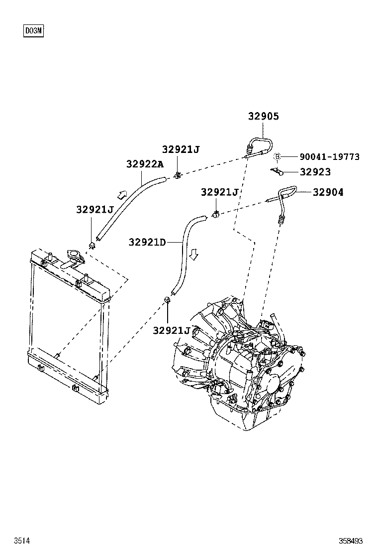  AGYA WIGO |  OIL COOLER TUBE ATM