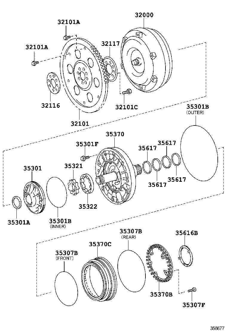  IS250 350 300H |  TORQUE CONVERTER FRONT OIL PUMP CHAIN ATM