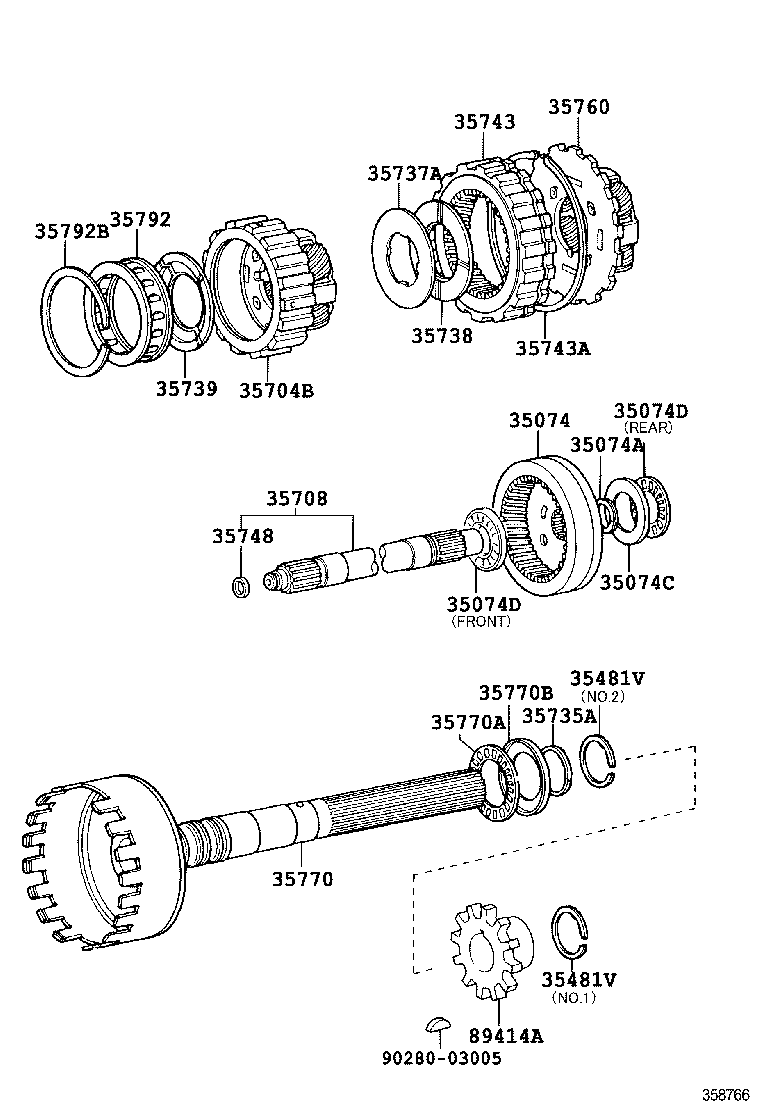  HIACE |  PLANETARY GEAR REVERSE PISTON COUNTER GEAR ATM