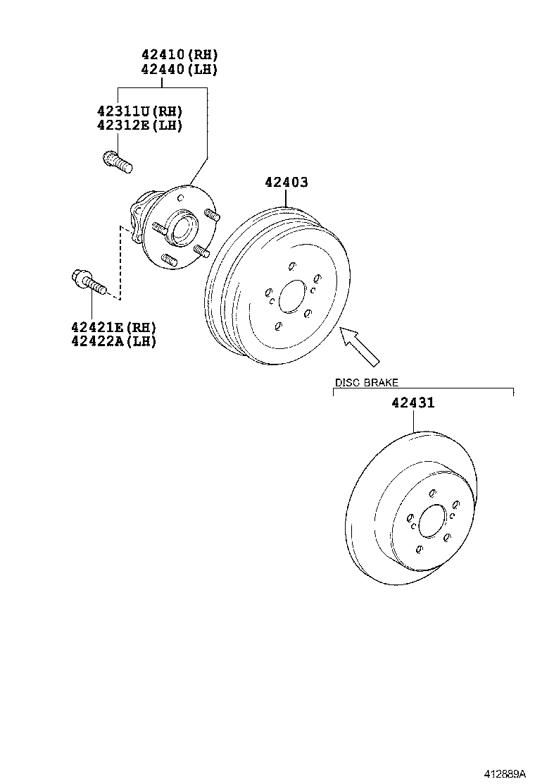  COROLLA ALTIS |  REAR AXLE SHAFT HUB