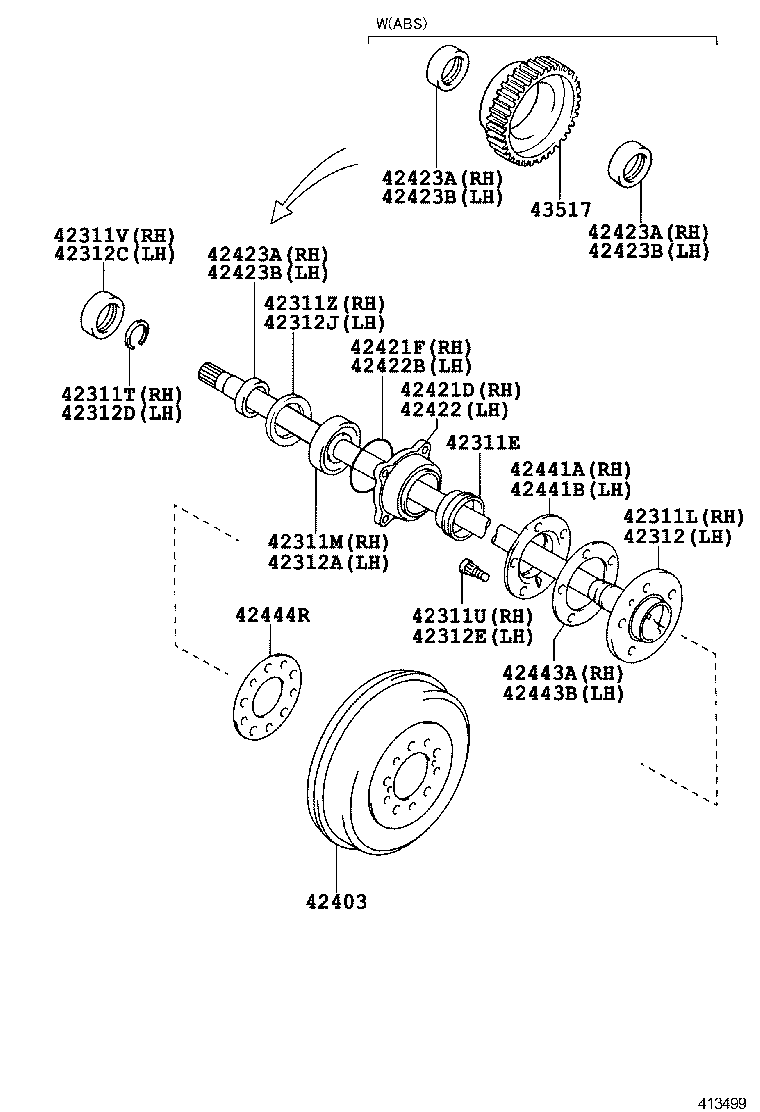  FORTUNER |  REAR AXLE SHAFT HUB