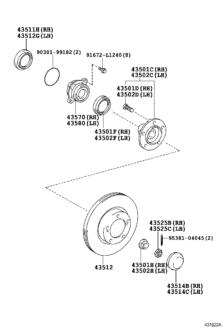  LAND CRUISER 200 |  FRONT AXLE HUB