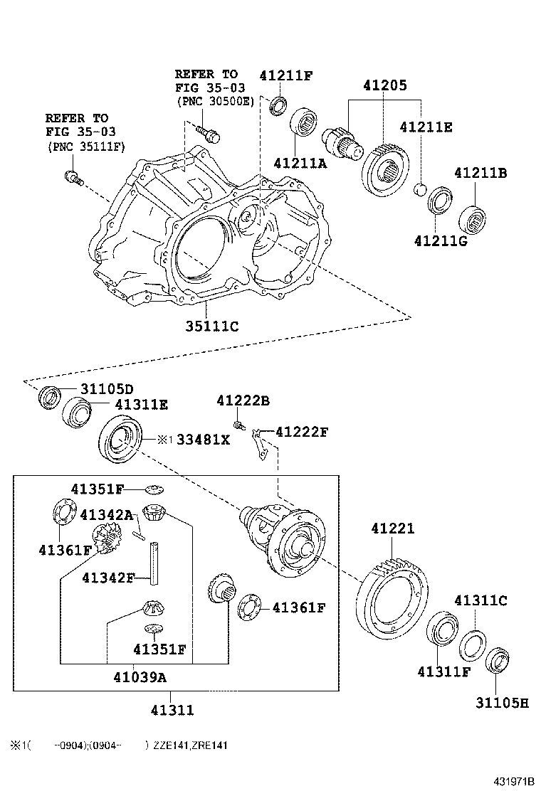  COROLLA ALTIS |  FRONT AXLE HOUSING DIFFERENTIAL