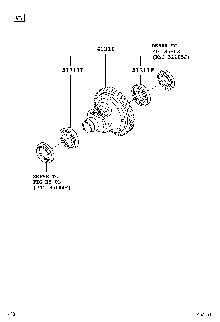  AGYA WIGO |  FRONT AXLE HOUSING DIFFERENTIAL