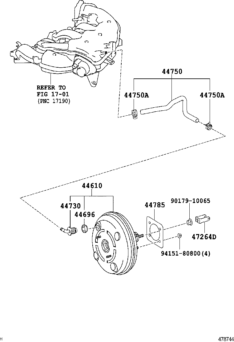  IS250 350 300H |  BRAKE BOOSTER VACUUM TUBE