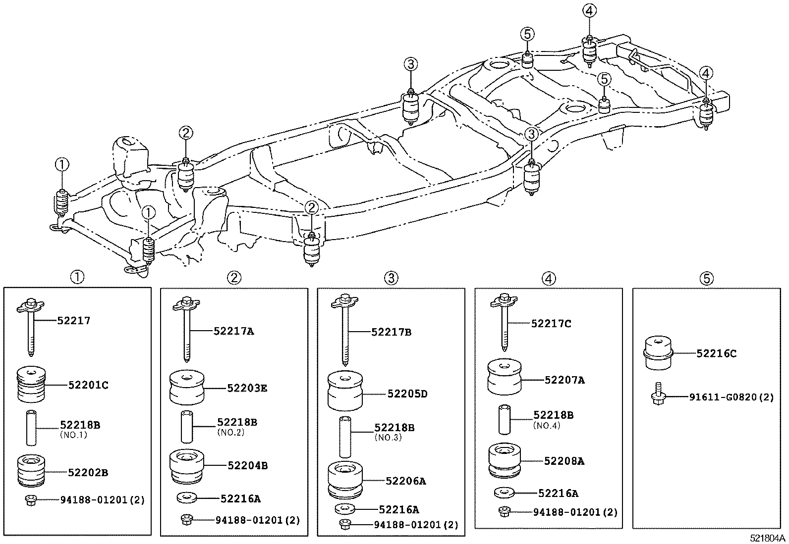  LAND CRUISER 200 |  CAB MOUNTING BODY MOUNTING