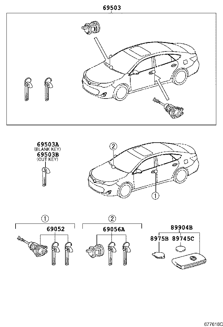  AVALON |  LOCK CYLINDER SET