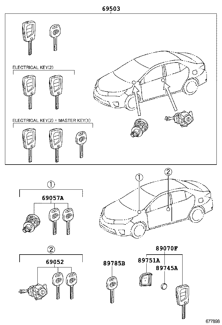  COROLLA |  LOCK CYLINDER SET