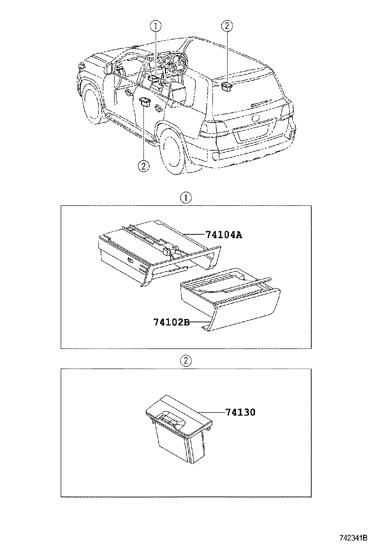  LAND CRUISER 200 |  ASH RECEPTACLE