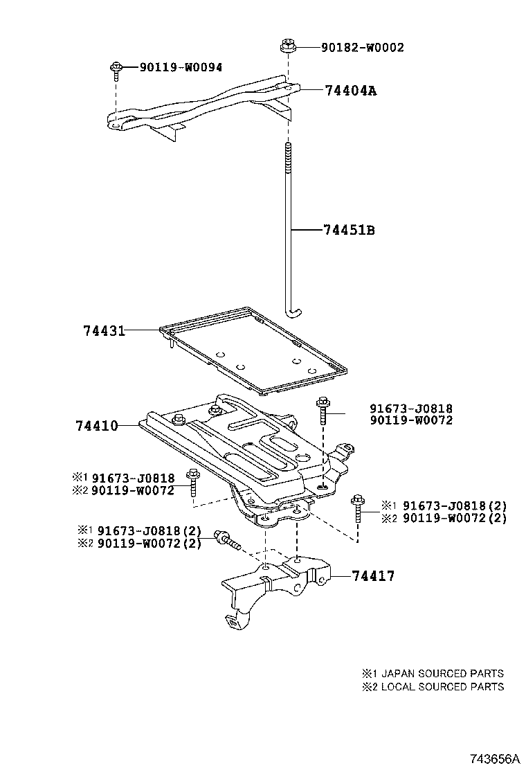  COROLLA |  BATTERY CARRIER