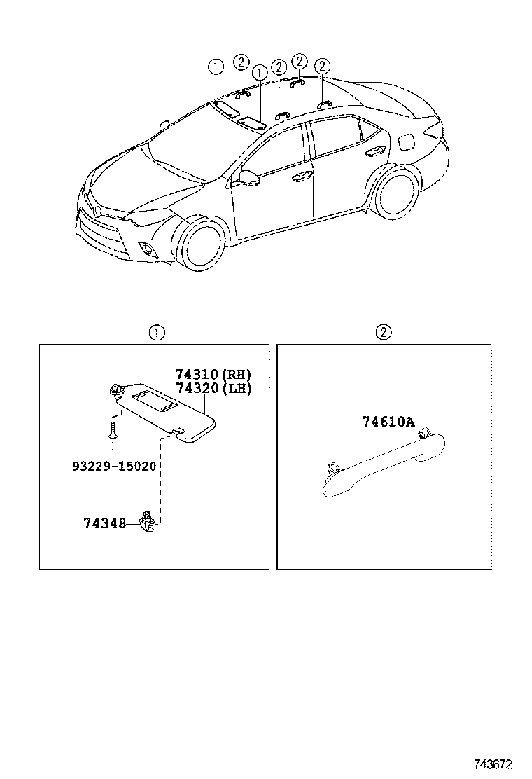  COROLLA |  ARMREST VISOR