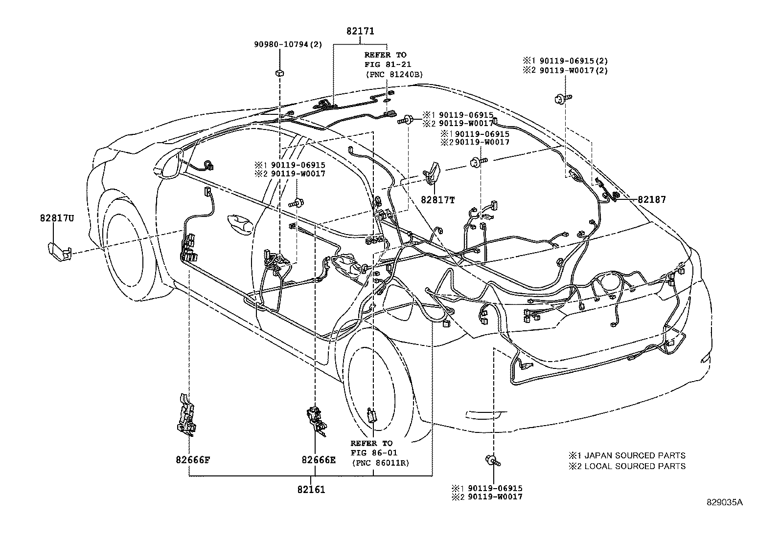  COROLLA |  WIRING CLAMP