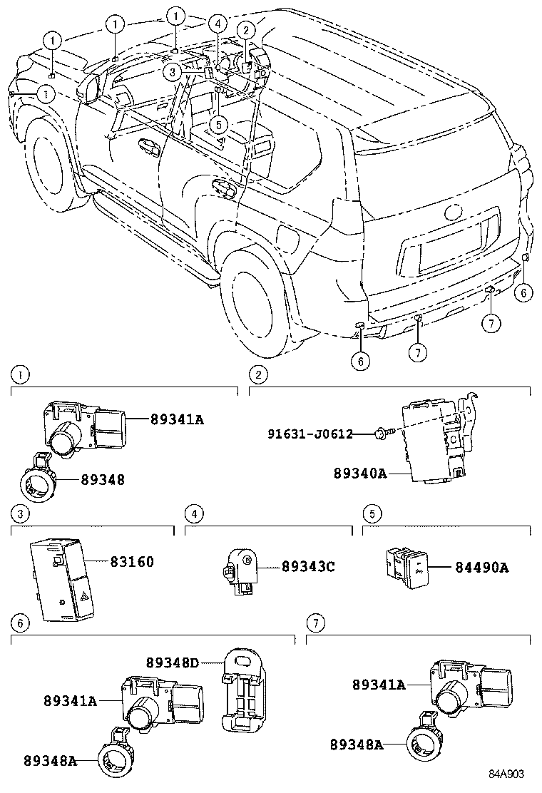  LAND CRUISER PRADO |  CLEARANCE BACK SONAR