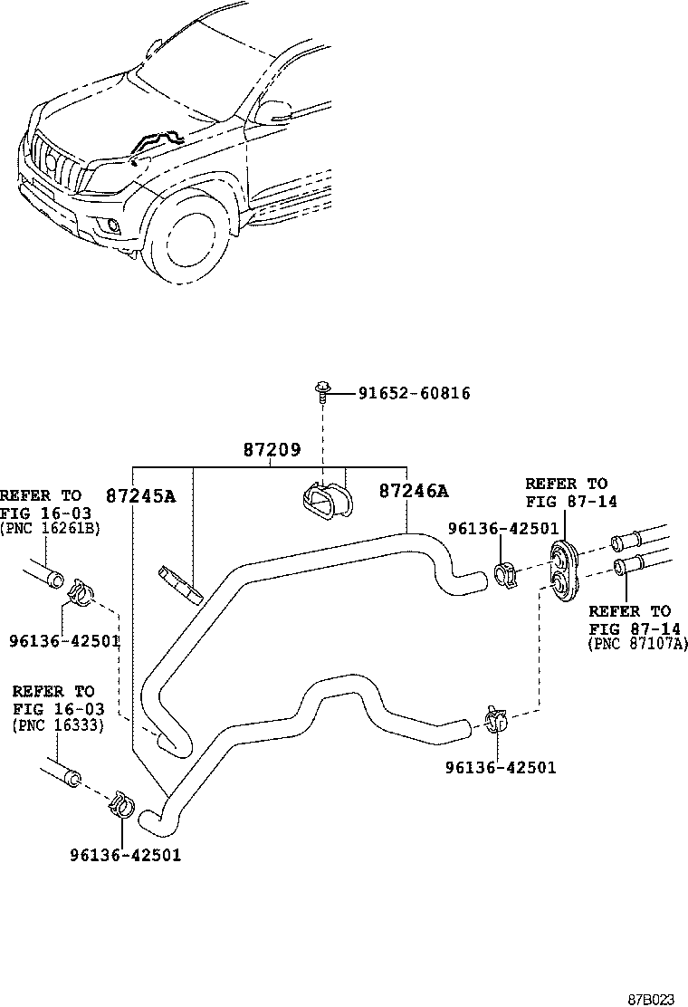  LAND CRUISER PRADO |  HEATING AIR CONDITIONING WATER PIPING