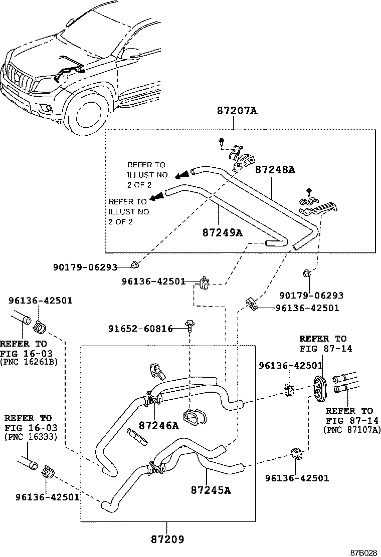  LAND CRUISER PRADO |  HEATING AIR CONDITIONING WATER PIPING